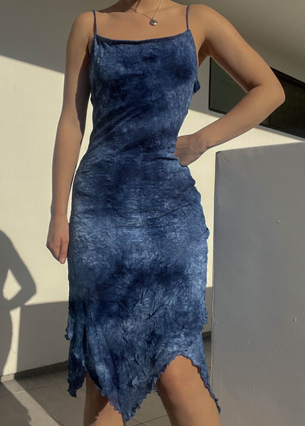 90’s Blue Tie Dye Midi (M)