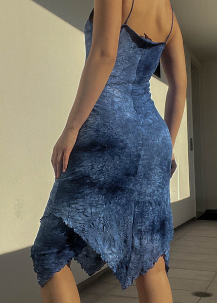 90’s Blue Tie Dye Midi (M)