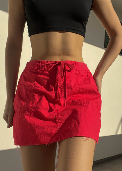 Y2k Strawberry Drawstring Skort (M)