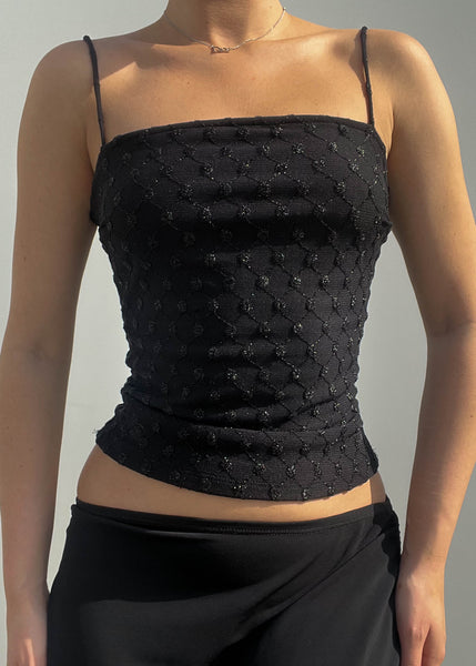 Textured Black Tank Top (S)