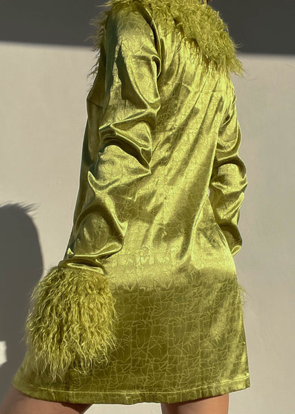 Green Fur Trim Jacket (S)