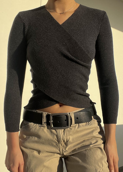 Merino 90's Charcoal Knit (S)