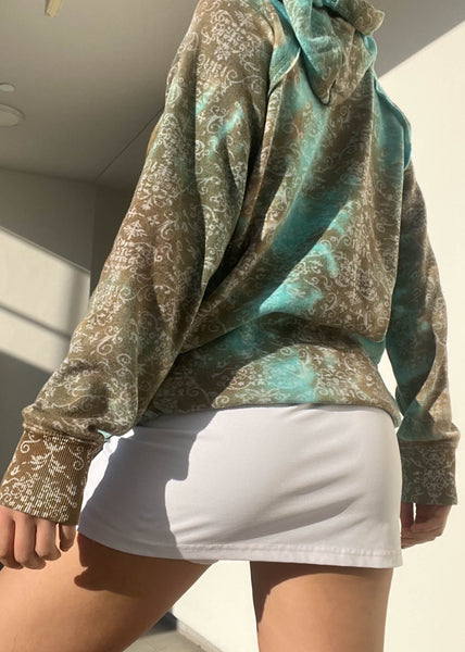 Aqua & Olive Kailua Print Hoodie (M)