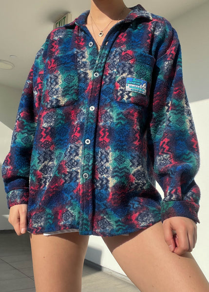 Northern Lights 80's Fleece Button Down (M-L)