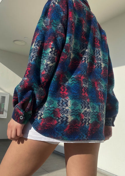 Northern Lights 80's Fleece Button Down (M-L)