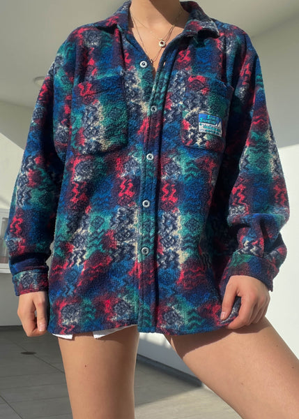 Northern Lights 80's Fleece Button Down (M-L)