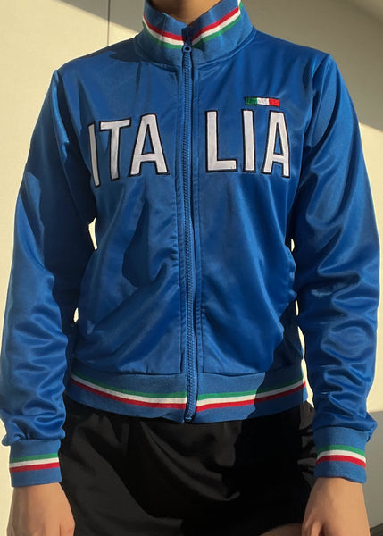 Y2k Blue Italia Zip (S)