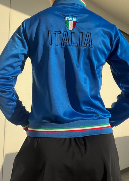 Y2k Blue Italia Zip (S)