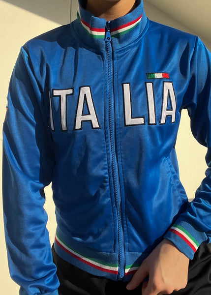 Y2k Blue Italia Zip (S)