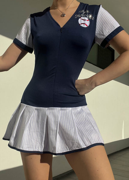 Y2k Baseball Mini Dress (S)