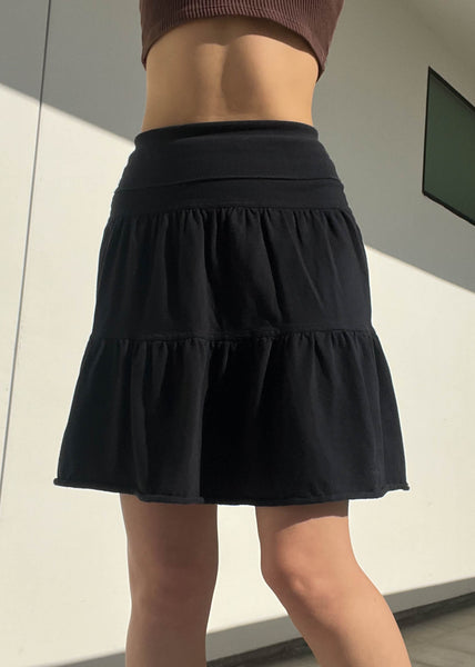 Sasha Y2k Black Midi Skirt (XS)