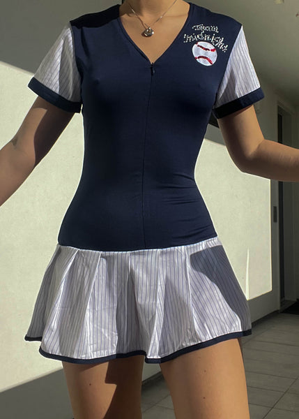Y2k Baseball Mini Dress (S)