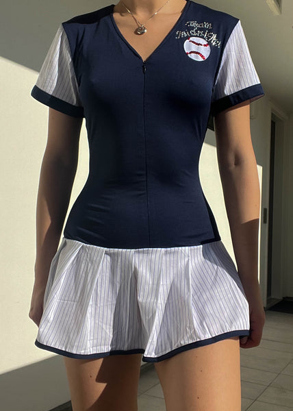 Y2k Baseball Mini Dress (S)