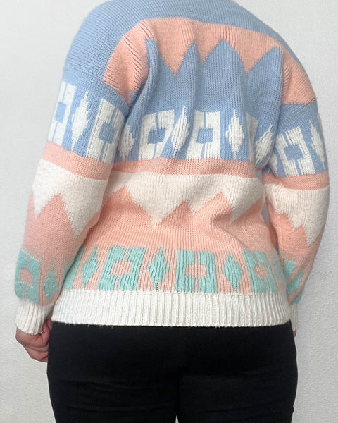 Luka 80’s Pastel Patterned Knit (M-L)