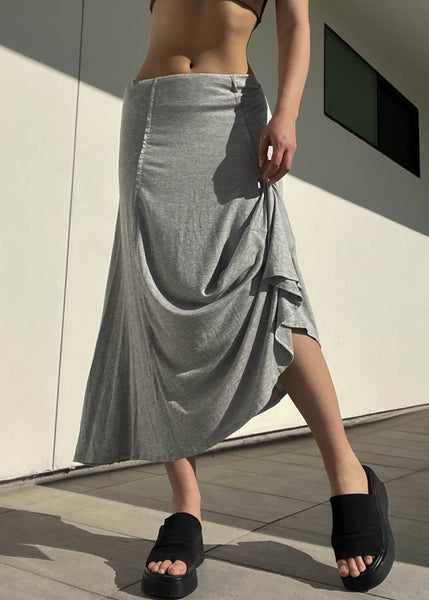 Y2k Gray Maxi Skirt (S)