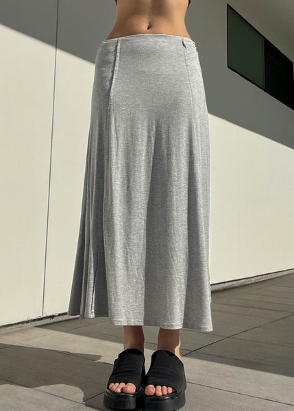 Y2k Gray Maxi Skirt (S)