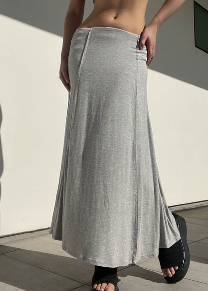 Y2k Gray Maxi Skirt (S)