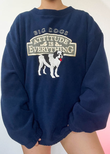 90's Big Dogs Fleece Pullover (XL)