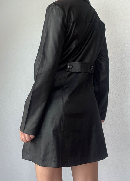 90's Black Longline Jacket (S)