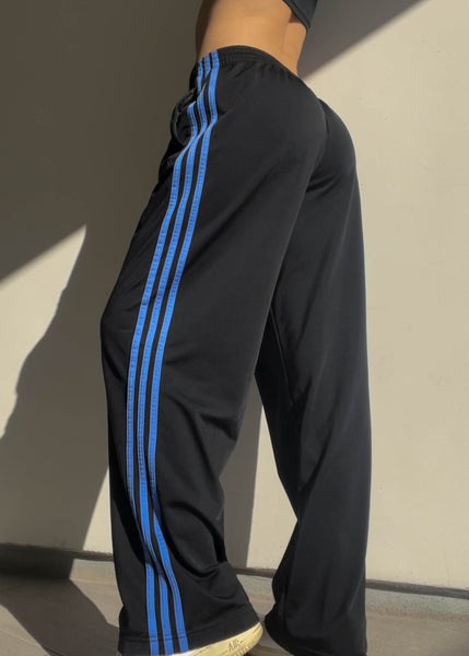 Black & Periwinkle Adidas Trackies (M-L)