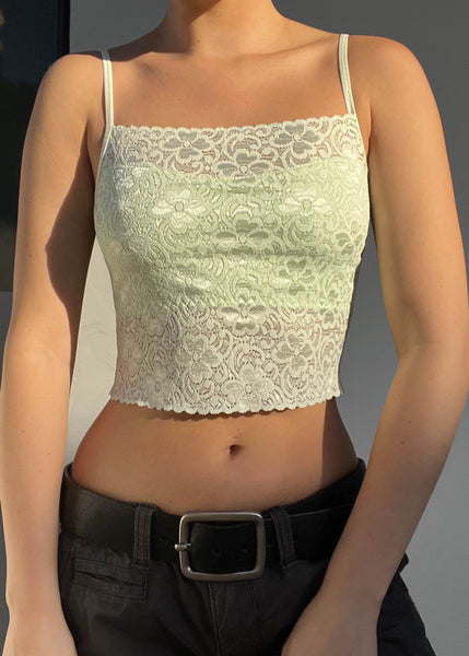 Pastel Green Lace Tank (S)