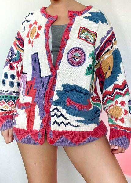 80's Paradise Cardigan (L)