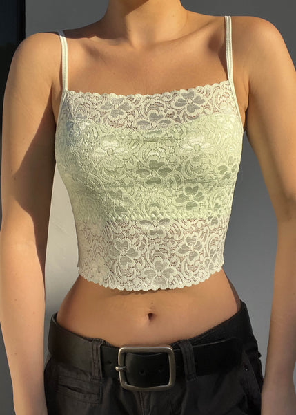 Pastel Green Lace Tank (S)
