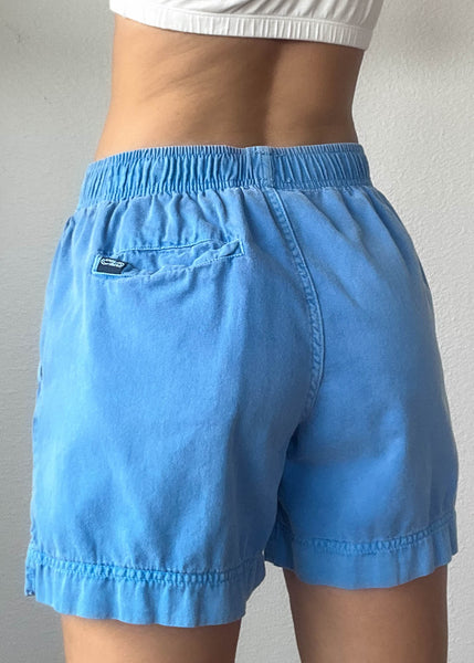 90's High Waisted Blue Denim Shorts (S)