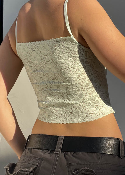 Pastel Green Lace Tank (S)