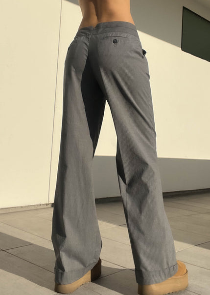 Y2k Gray Pinstripe Pants