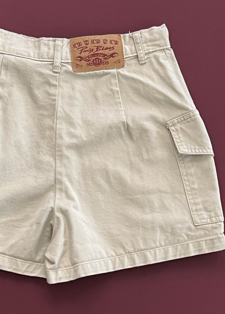 90’s Beige Cargo Shorts (26”) Retro and Groovy