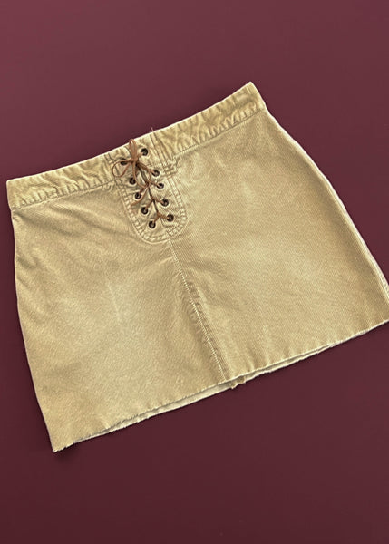 Lace Up Cord Mini Skirt (S)