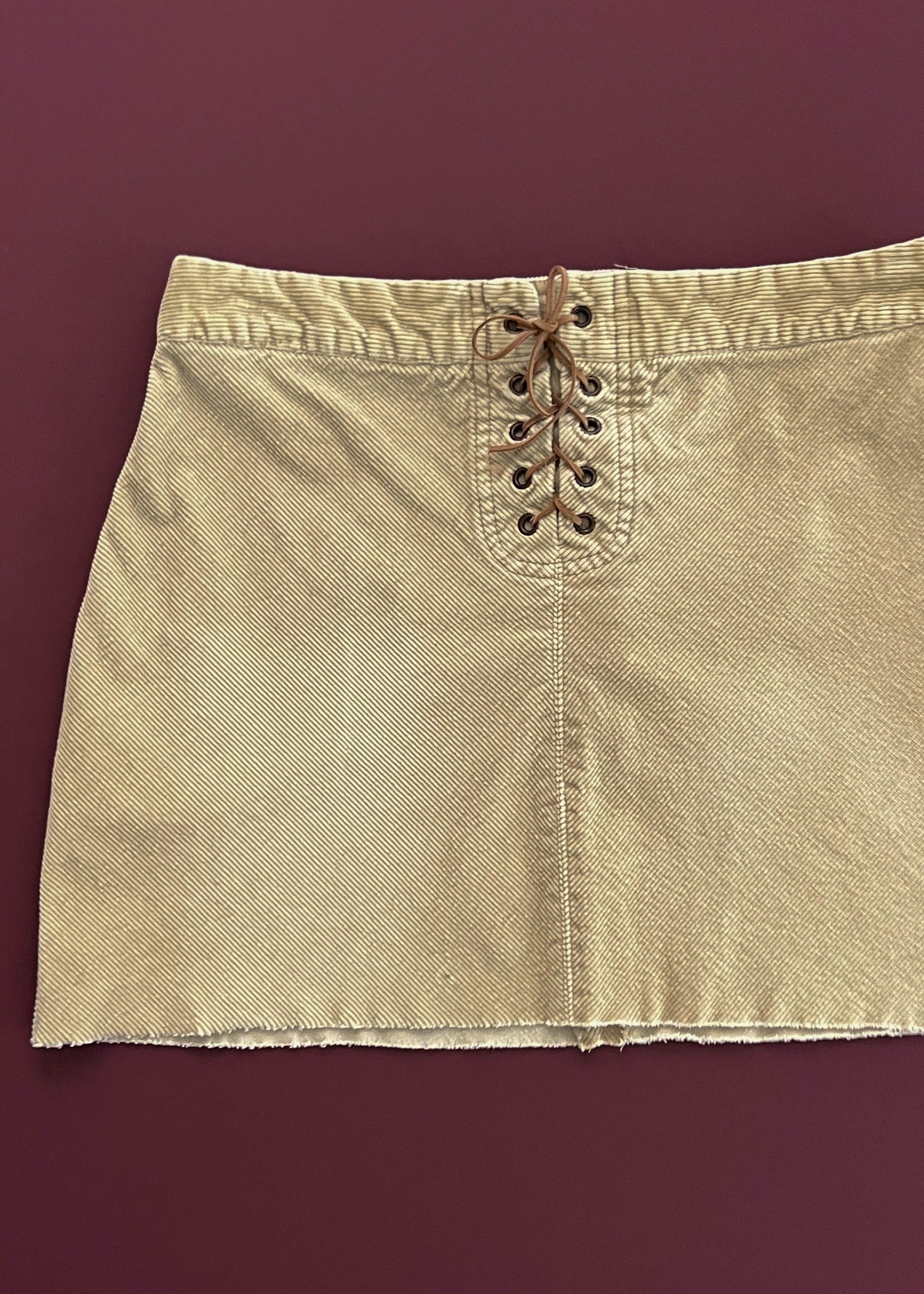 Lace Up Cord Mini Skirt (S)