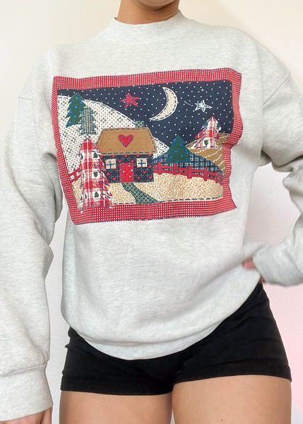 90's Graphic Cabin Pullover (M)