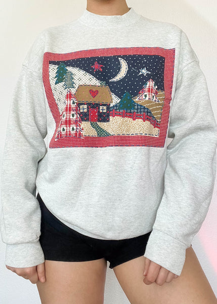 90's Graphic Cabin Pullover (M)