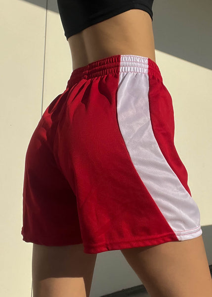 90’s Red & White Athletic Shorts (S)