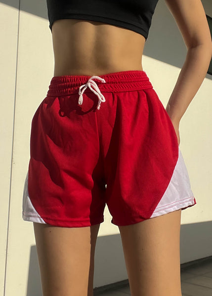 90’s Red & White Athletic Shorts (S)