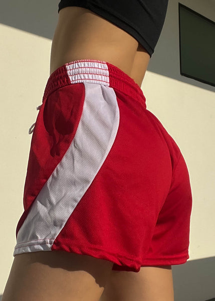 90’s Red & White Athletic Shorts (S)