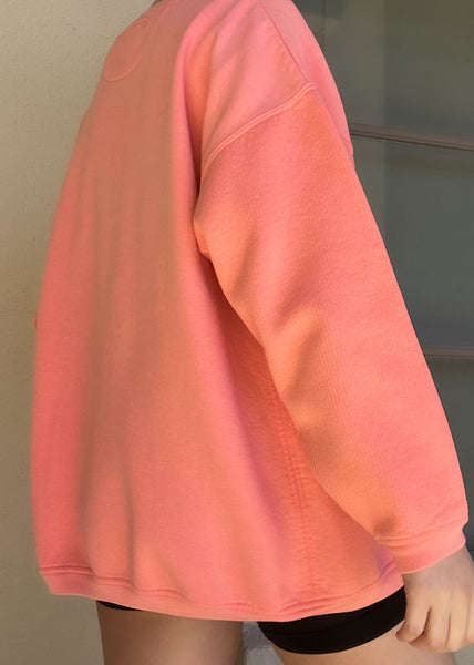 90's Peach Paris Crewneck (L)