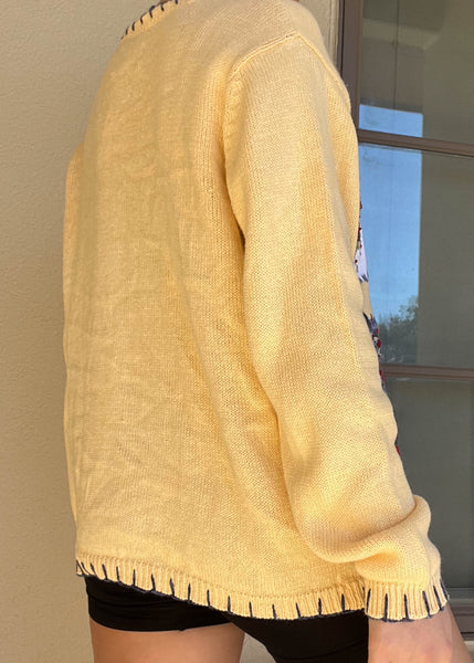 90's Stitches & Hearts Cardigan (L)