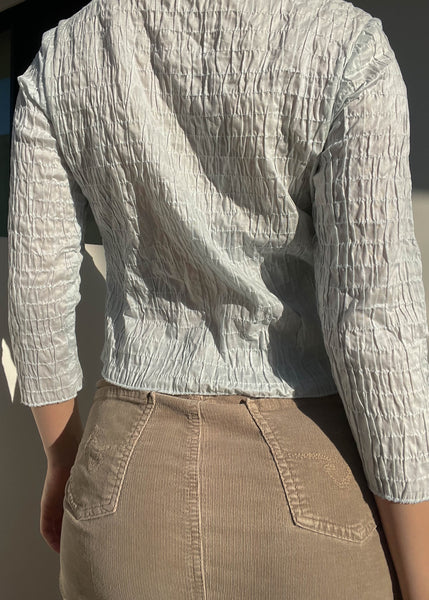 Textured Lace Up Top (S)