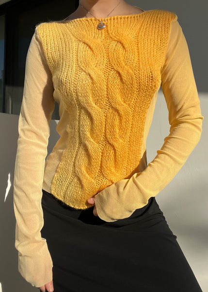 Sunshine Mesh & Knit Top (M)