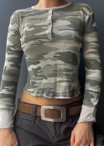 Camo Snap Henley (S)