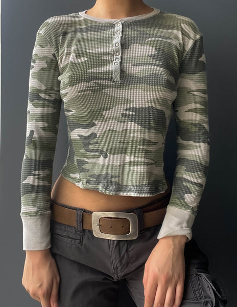 Camo Snap Henley (S)