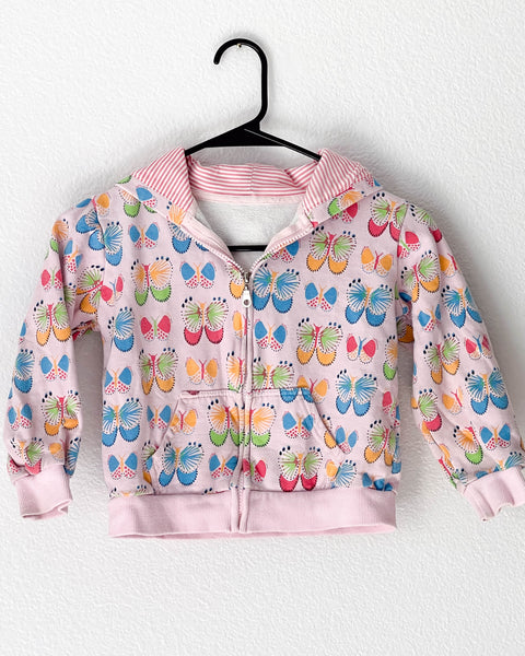 Butterfly Crop Hoodie Jacket (S)