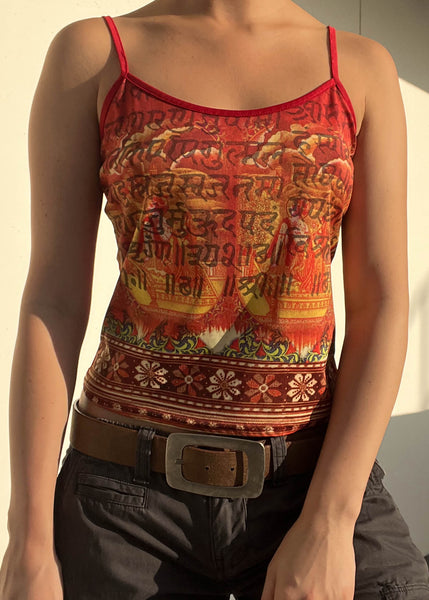 Camila Y2k Print Tank (S)