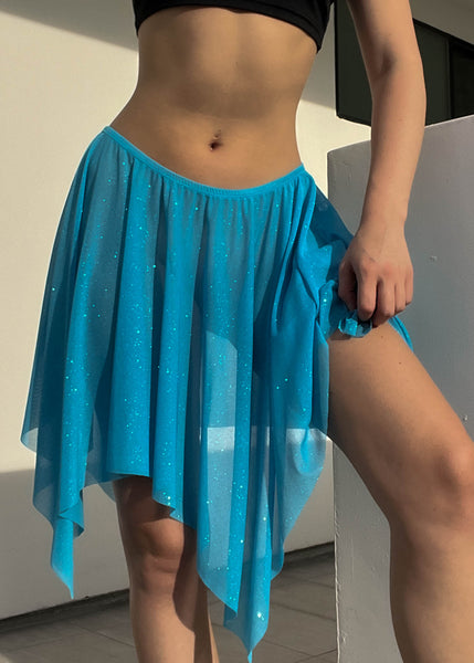 Blue Sparkle Fairy Midi Skirt (M-L)