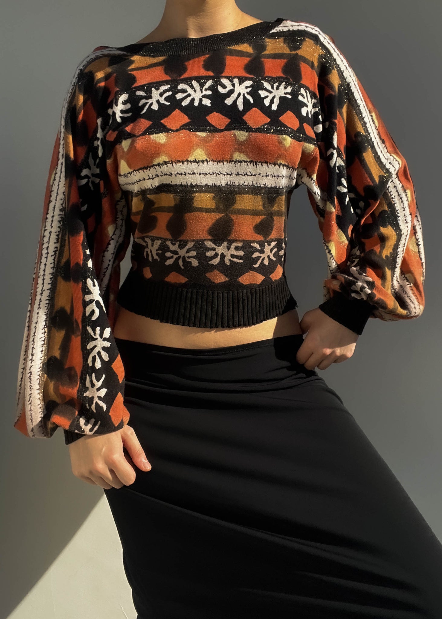 Gloria Y2k Patterned Knit (S-M)