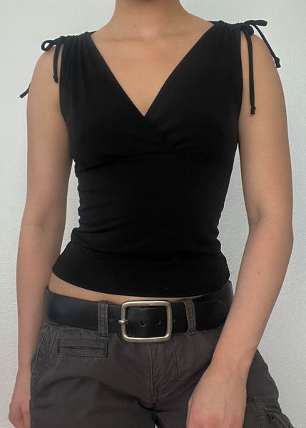 Y2k Shoulder Tie Tank (S)