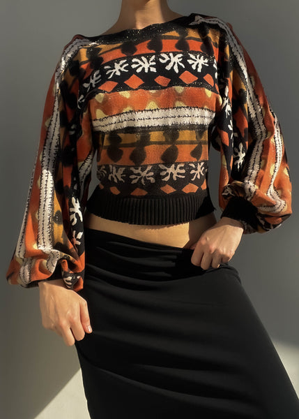 Gloria Y2k Patterned Knit (S-M)